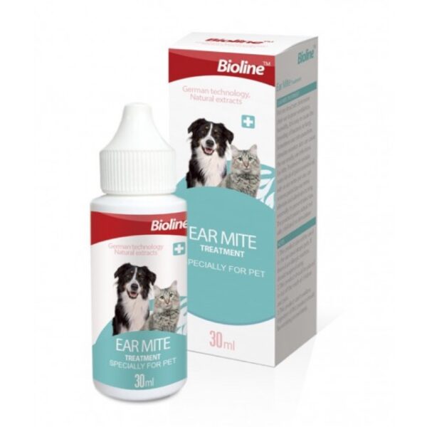BIOLINE-EAR MITE DROP-cats & dogs